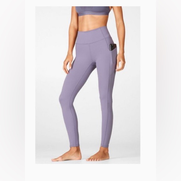 Purple Fabletics PureLuxe size medium leggings with pockets - Picture 1 of 6